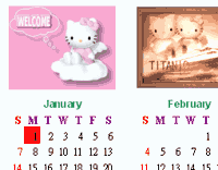 Example of Hello Kitty 2001 Calender!