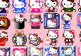 Example of Hello Kitty icons